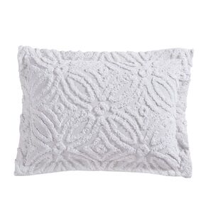 Elegant White Wedding Ring CHENILLE Textured Pillow Sham